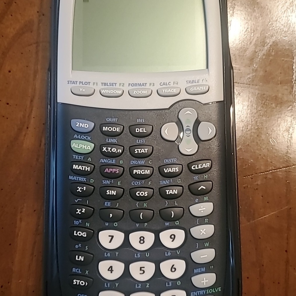 Graphing Calculator with Black and White Design
